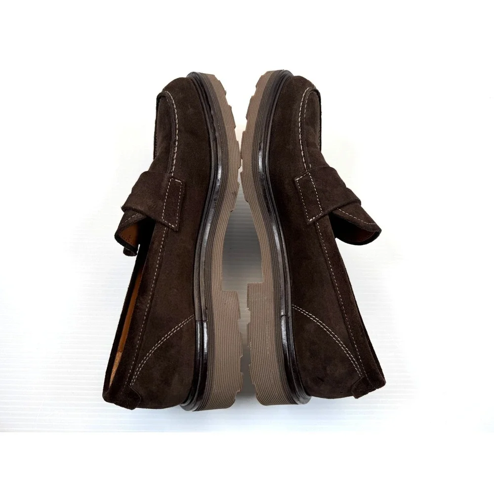 GOOD MAN BRAND Lexington Penny Loafer Mens 8 EUC Leather Suede‎ Slip on Brown